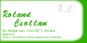 roland csollan business card